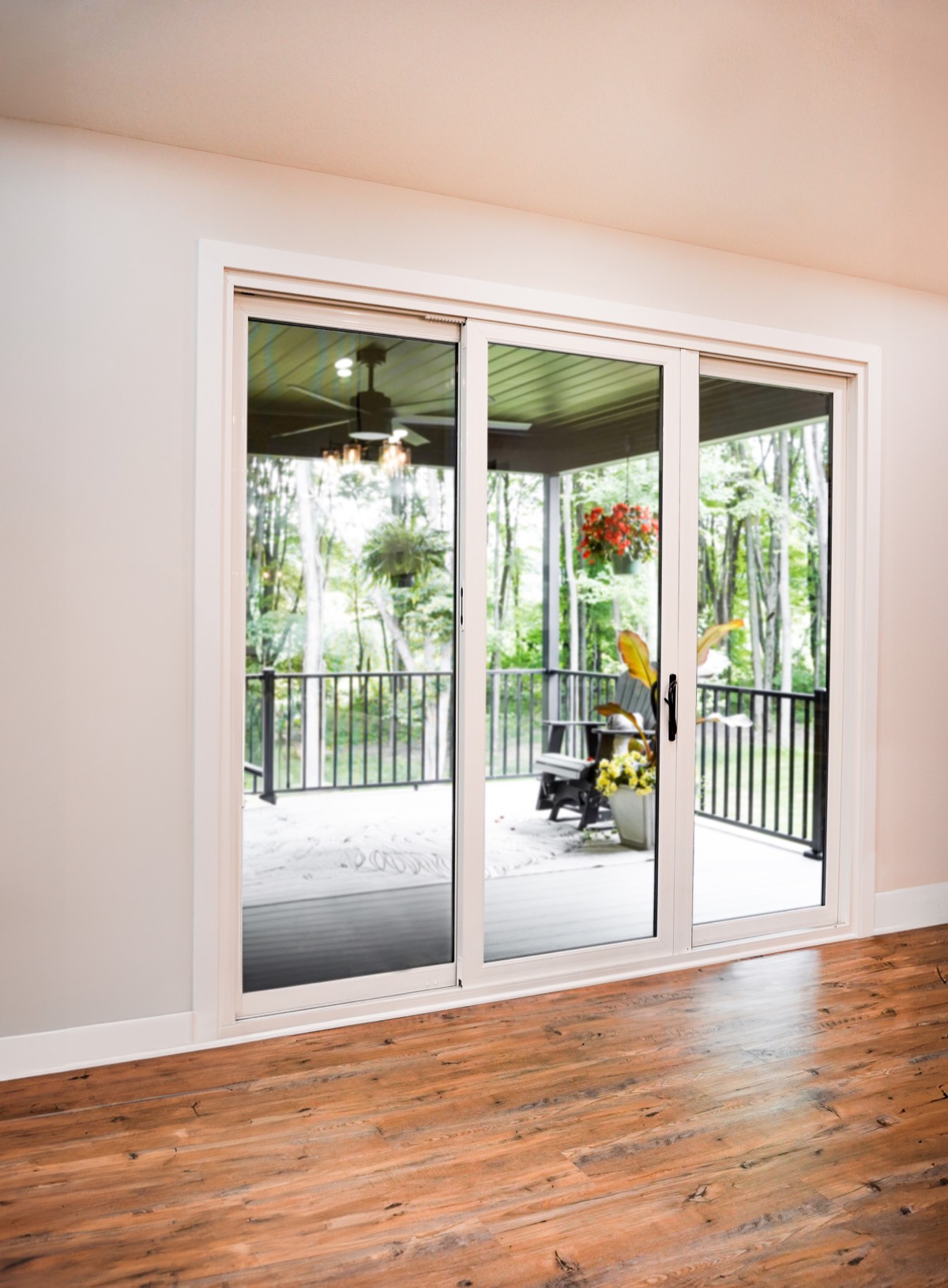 3-Lite White Endure Sliding Patio Door patio door style option