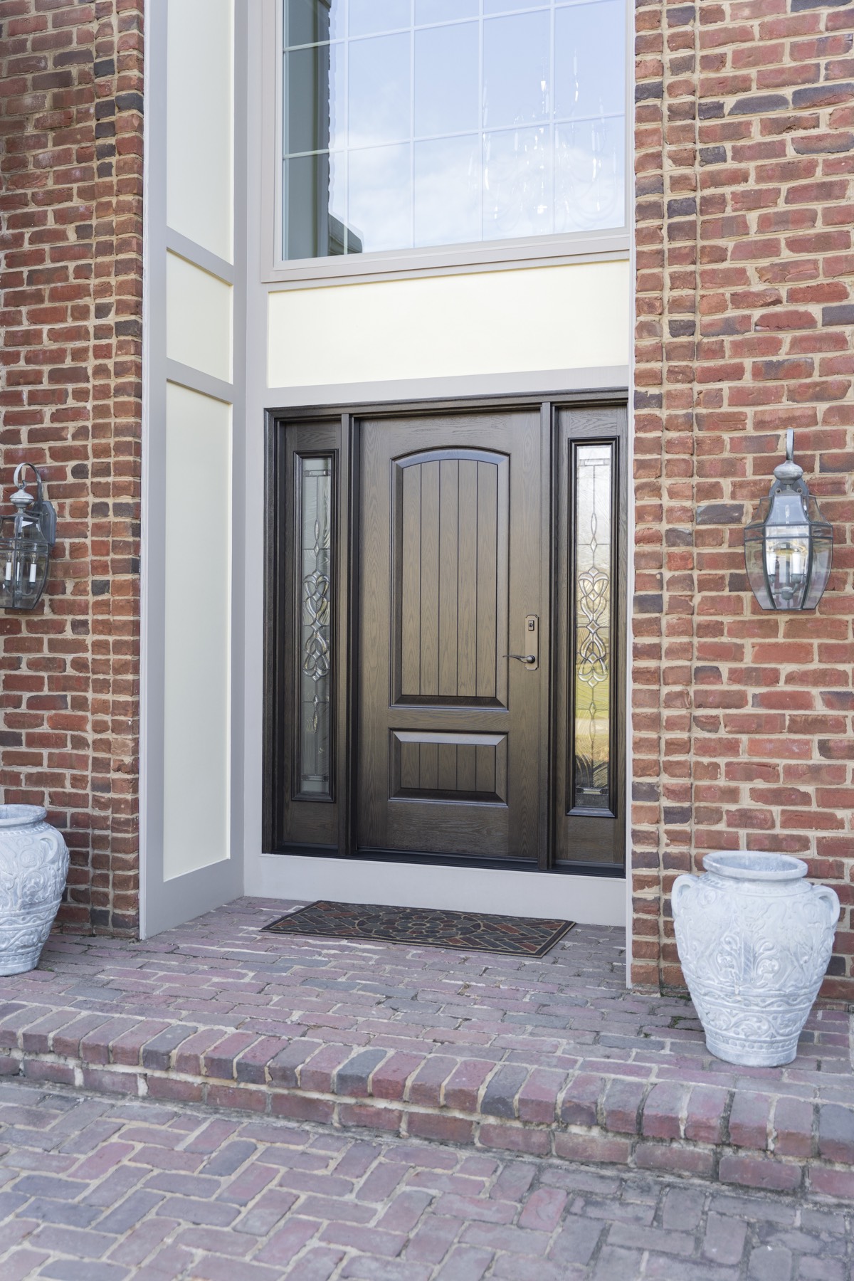 Ascent White Oak 002cp 449 160 Sidelites Espresso Symphony Decorative Glass 5 exterior entry door style option