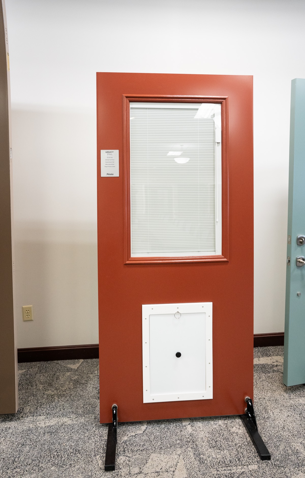 Legacy Smooth 430 Autumn Red Ranger Pet Door exterior entry door style option