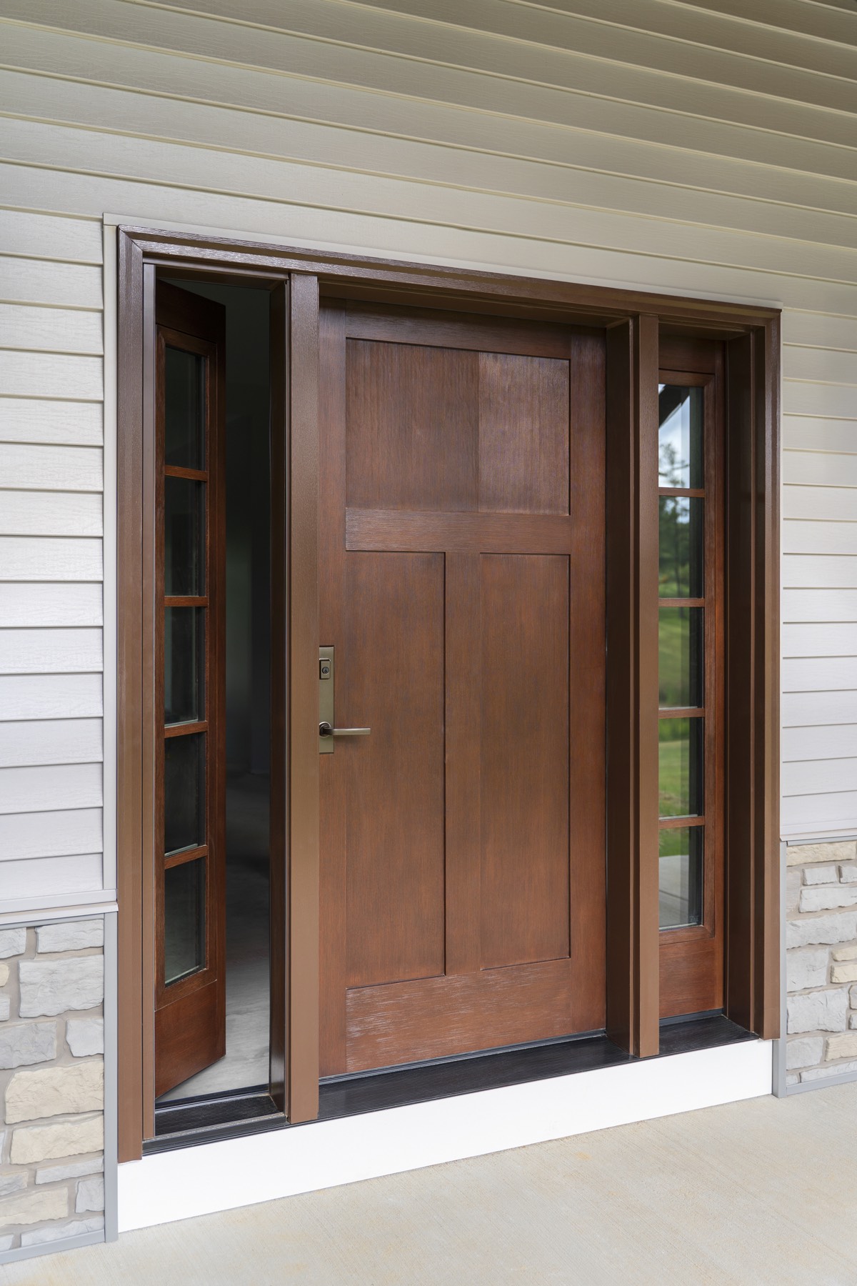 Signet Fir 003c Venting Sidelite With Screen Truffle Flat Bronze Trilennium Westcott Lever 3 exterior entry door style option
