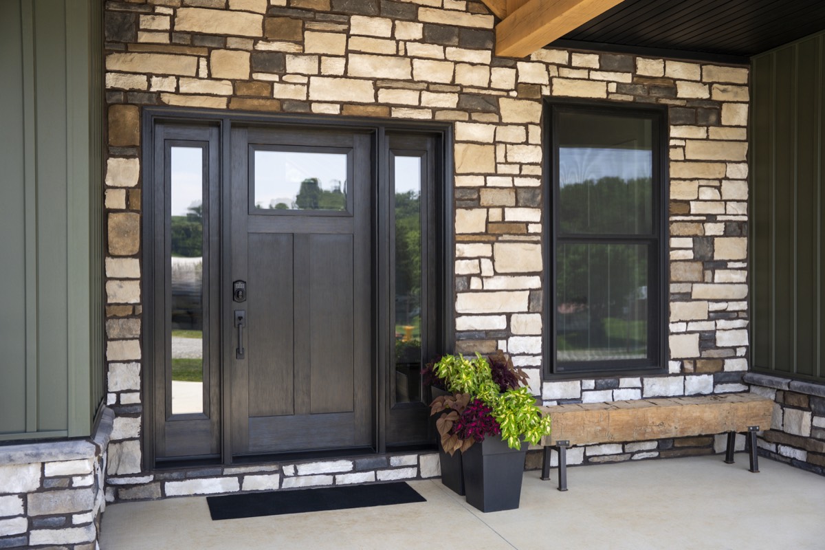 Signet Fir 420 Ebony Endure Textured Matte Coal Black Double Hung Windows 5 exterior entry door style option