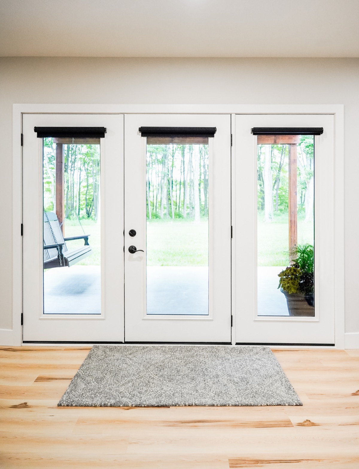 Snow Mist 460 Legacy Smooth Steel French Entry Door With Sidelite exterior entry door style option