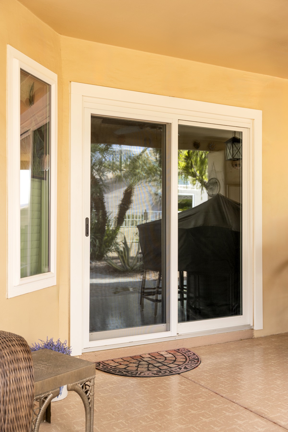 White Endure 2-Lite Sliding Patio Door White Picture Window 2 patio door style option