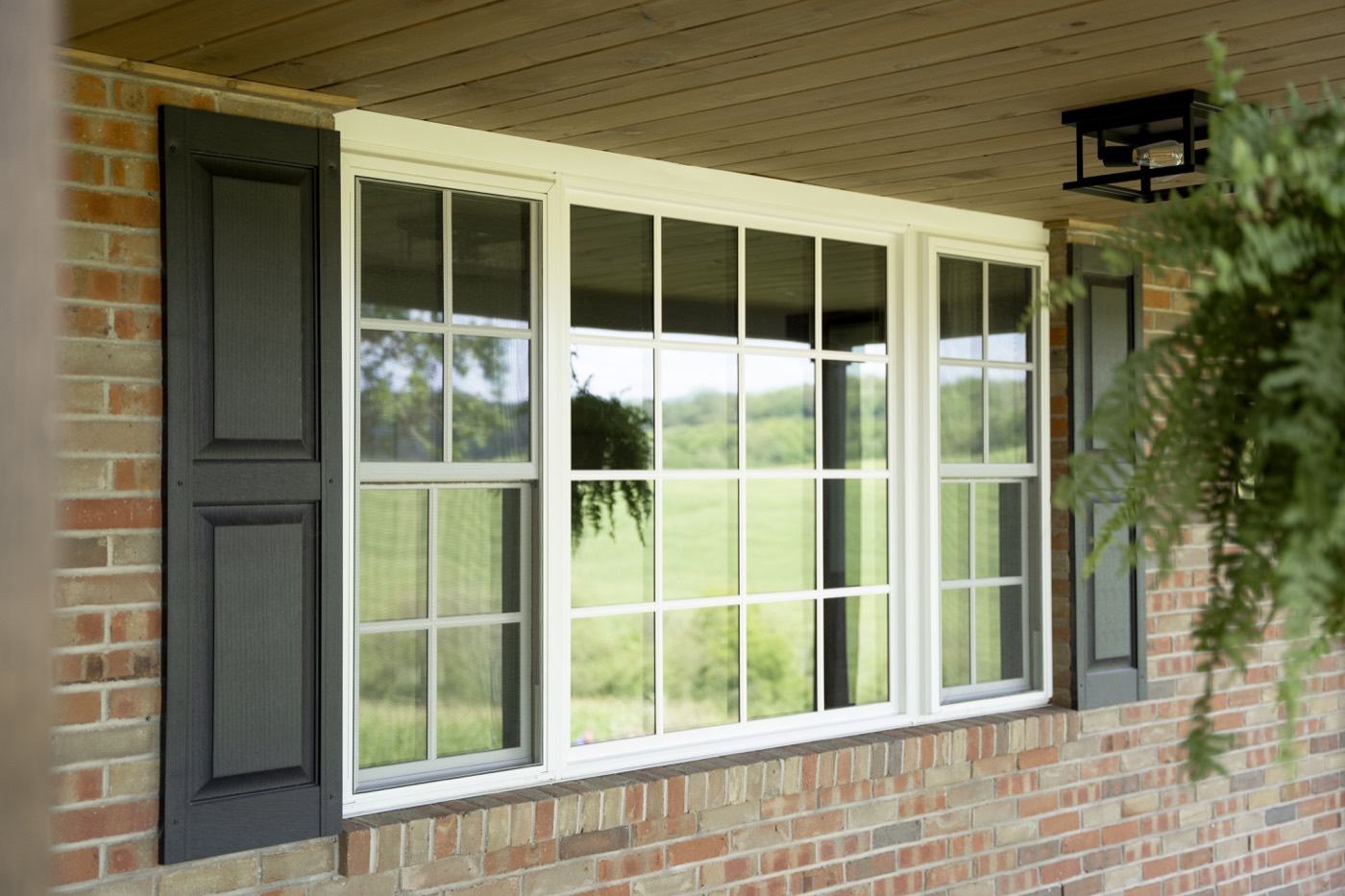 Aeris Double Hung Picture White Cottage Grid 2 replacement window style option