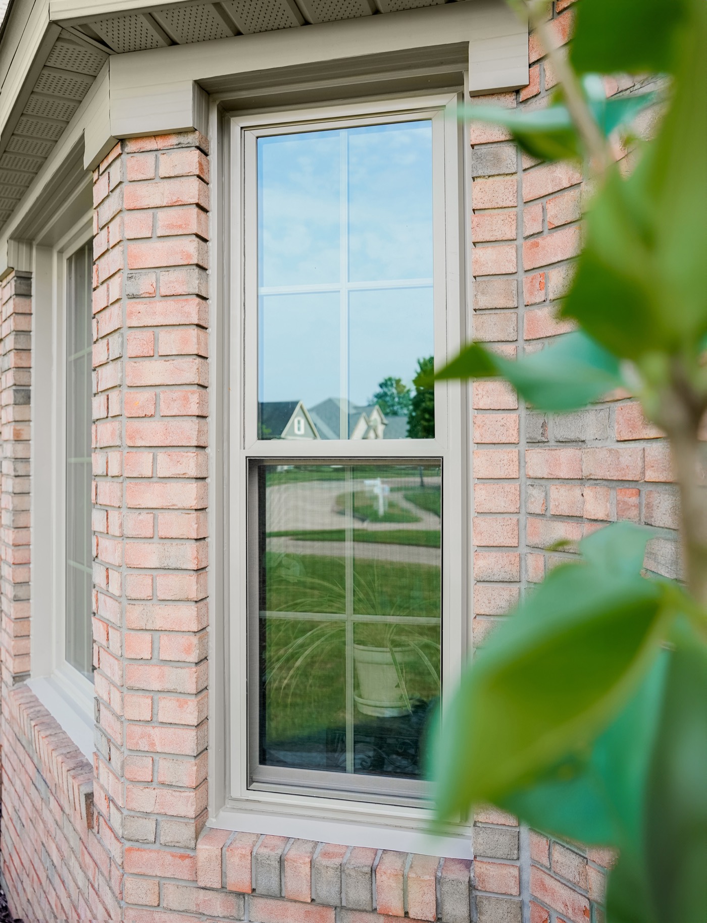 Aeris Double Hung Sandstone Internal Grids replacement window style option