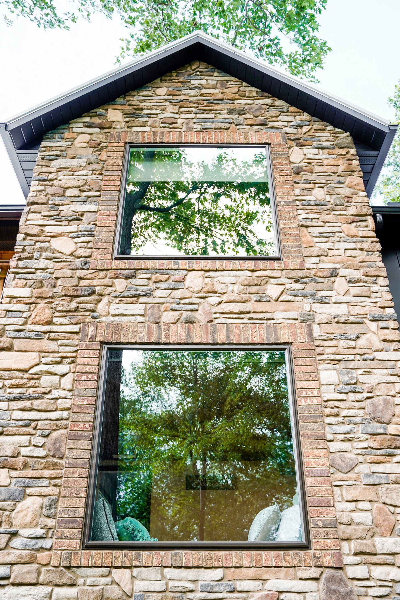 Endure Classic Bronze Laminated Picture Windows Exterior replacement window style option