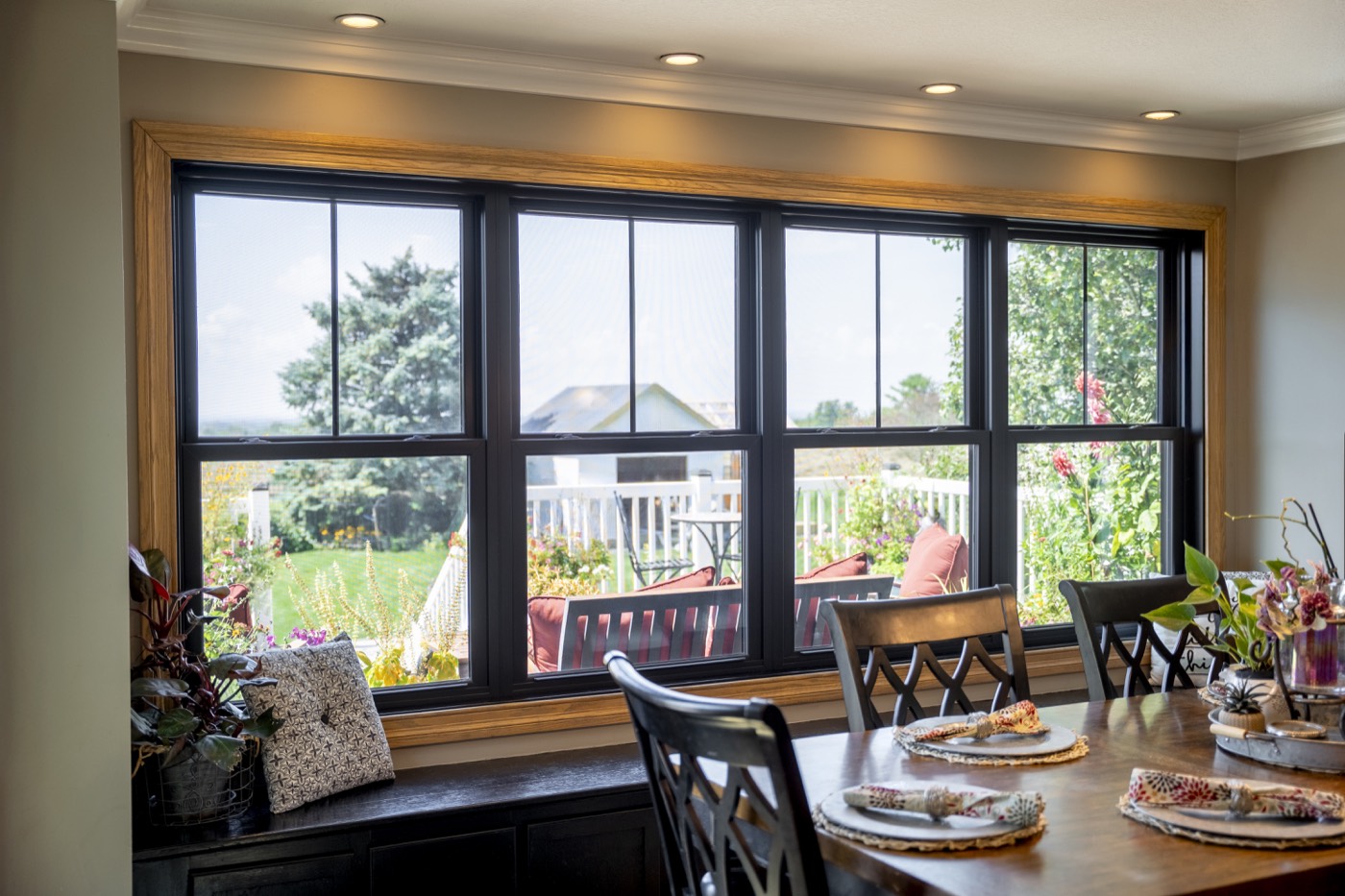 Endure Mulled Double Hung Textured Matte Coal Black Internal Grid 4 replacement window style option