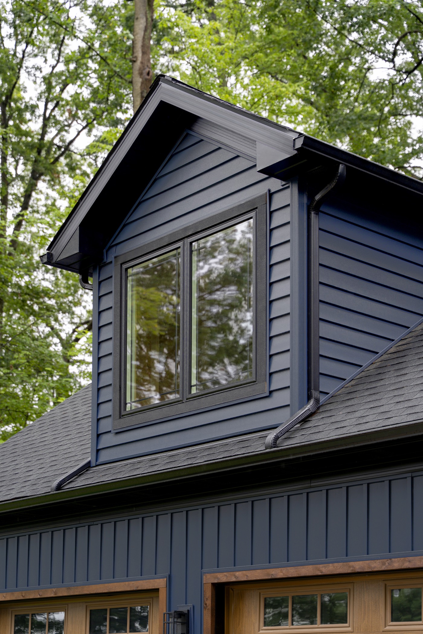 Black picture and casement replacement windows