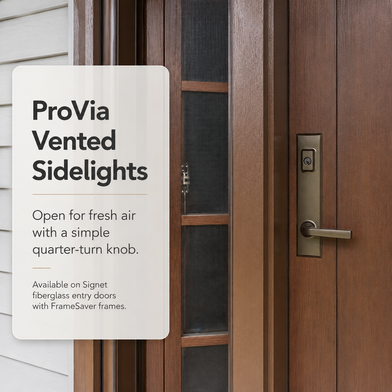 Entry door with sidelights and removable mullion